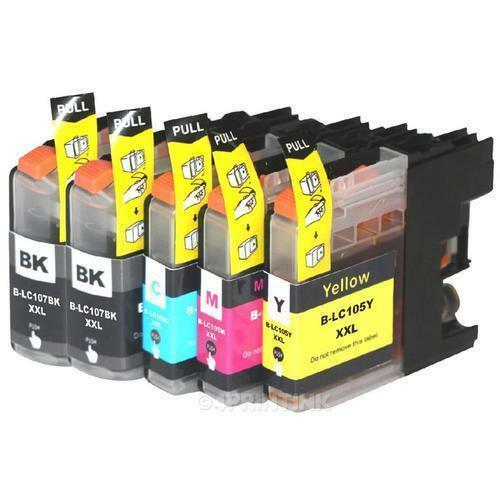 5PK Ink Cartridge for Brother LC-107 LC105 MFC-J4610DW MFC-J4710DW