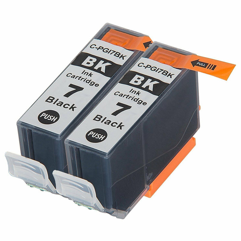 2 PK PGI-7 Black Ink Cartridges fit CANON PIXMA IX7000 MX7600 Pro 9500