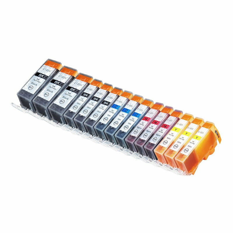 PGI 220 CLI 221 Ink Tank fit for Canon Printer Pixma MX860 MX870 MP560 - 15pks