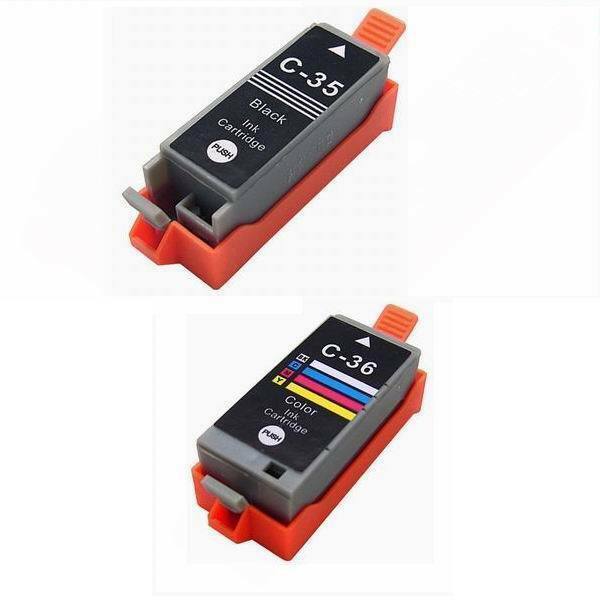 2PK Comp cartridges PGI-35 CLI36 for Canon PIXMA ip100 mini260 mini320 Printer