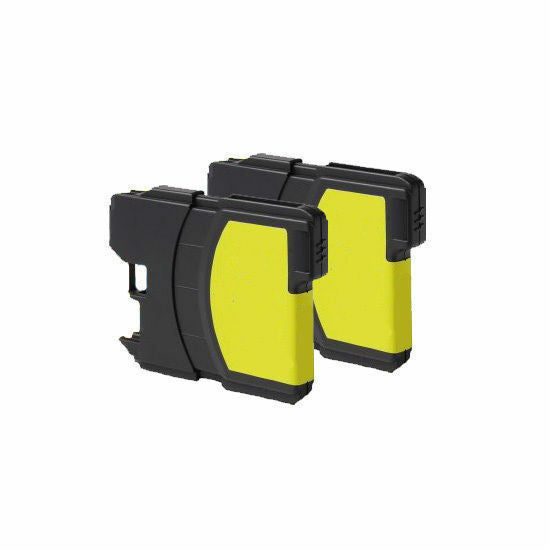 2PK Yellow Ink for LC61 LC-61 Brother DCP-165C DCP-375CW DCP-385C DCP-395C