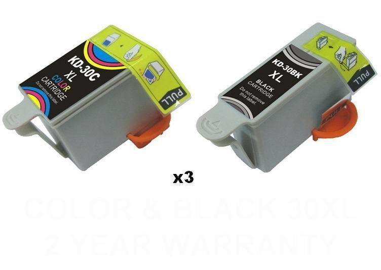 8 PK Comp For Kodak 30 XL Ink Cartridge ESP 2170 C310 Printer (5 black 3 color)