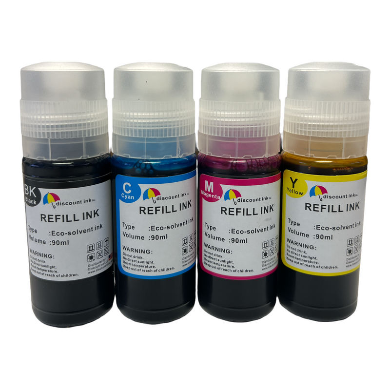 Eco-solvent water based ink for Epson L series printer that use 664/502/522/552