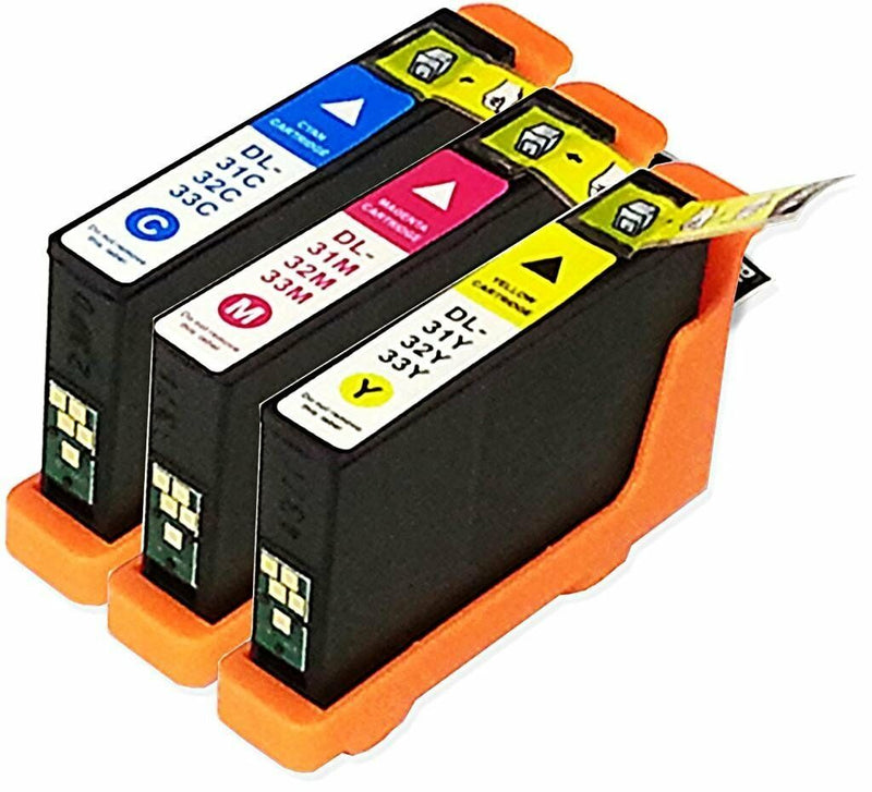 4 PACK 31 32 33 34 Ink Cartridges Replacement For Dell 31 32 33 34 (With Chip)